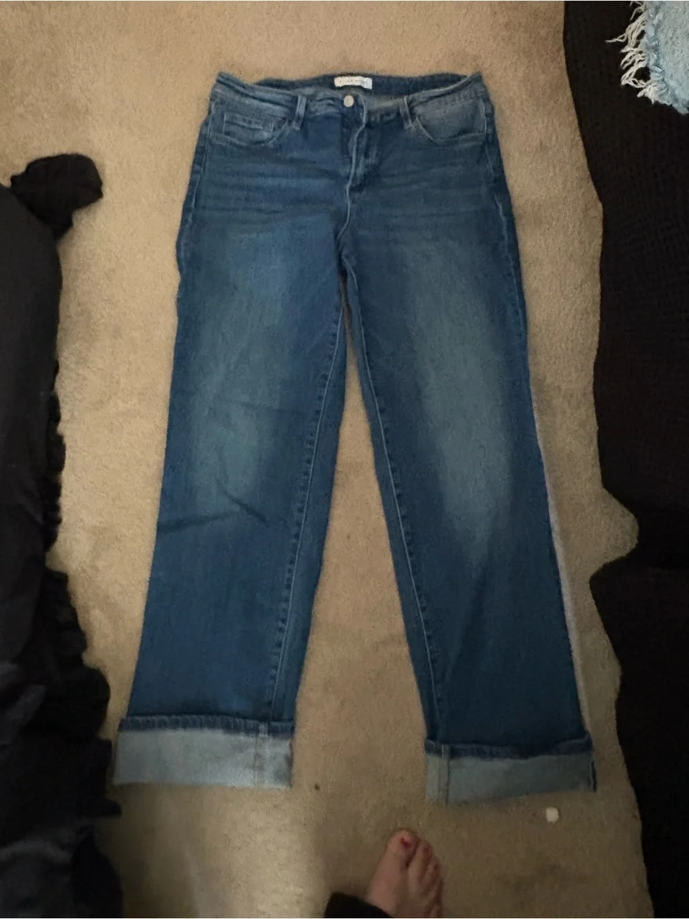 Flying Monkey Women's Straight-Leg Jeans in Medium Blue - Picture 2 of 3